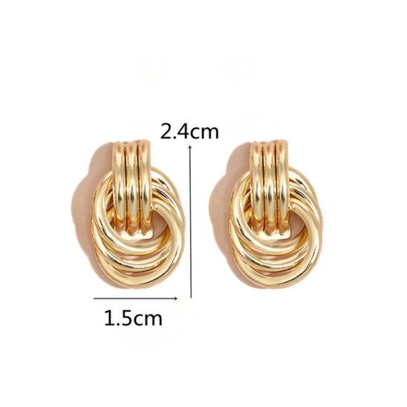 Earrings Woman Cicle Stud Top Bohemian Hoop Drop Cute Trendy Jewelry - Picture 7 of 7